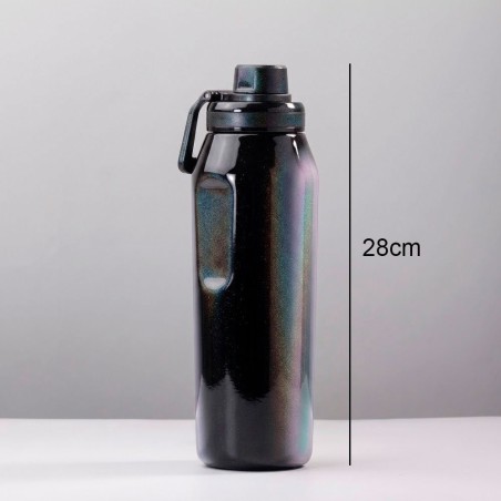 Garrafa Térmica 800ml Inox Dupla Camada Tampa Rosca Antivazamento Brilhante