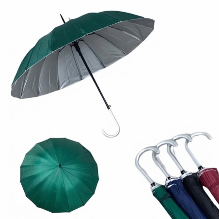 Guarda Chuva Proteção Solar Automático Reforçado 95 Cm 16 Varetas