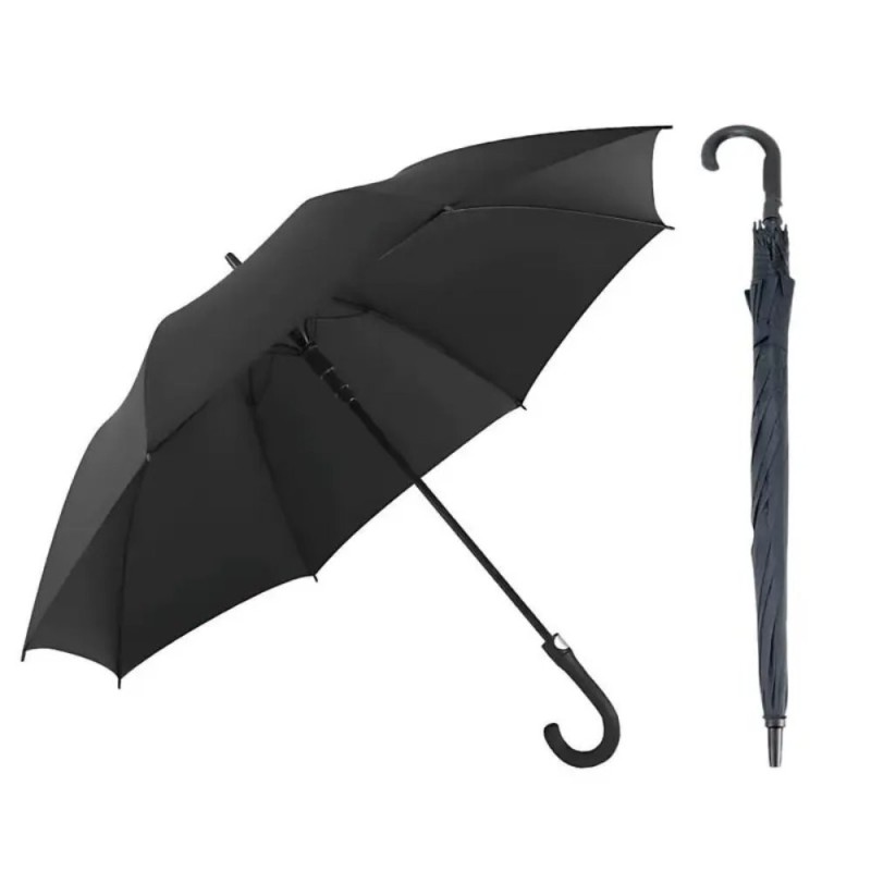 Guarda Chuva Cabo Curvo Automático Reforçado 118 Cm 8 Varetas