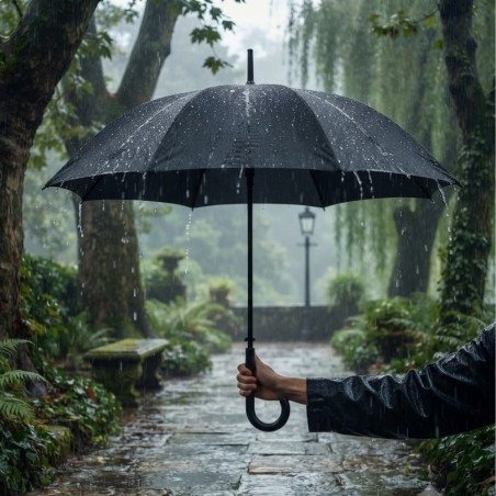 Guarda Chuva Cabo Curvo Automático Reforçado 118 Cm 8 Varetas