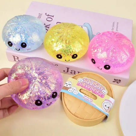 Brinquedo Squishy Dumpling Bolinho Antiestresse 8,5cm de Apertar Surpresa Kawaii 2
