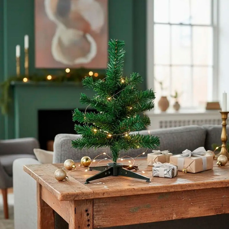 Mini Árvore Natal Verde Mesa 30 Cm 25 Galhos Casambiente
