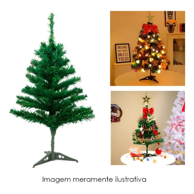 Mini Árvore Natal Verde Mesa 30 Cm 25 Galhos Casambiente