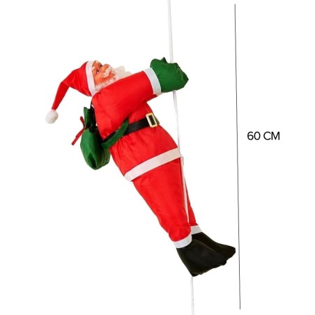 Enfeite De Natal Papai Noel Na Corda De Pendurar