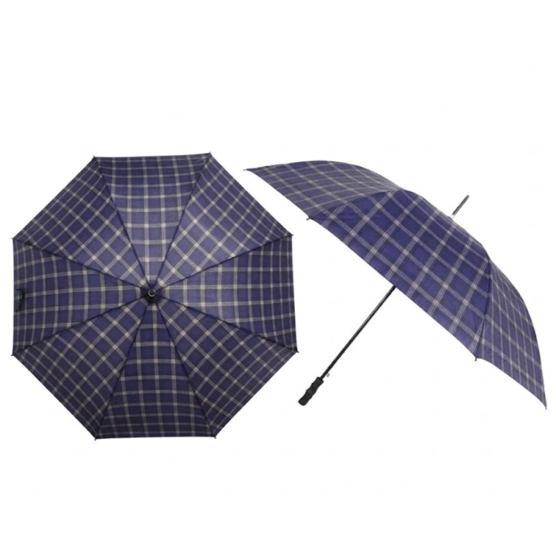 Guarda Chuva Xadrez Automático Cabo Reto Reforçado 118 Cm 8 Varetas
