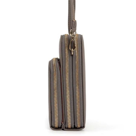 Bolsa Feminina Transversal Com 3 Divisórias Porta Celular - Feira da madrugada SP