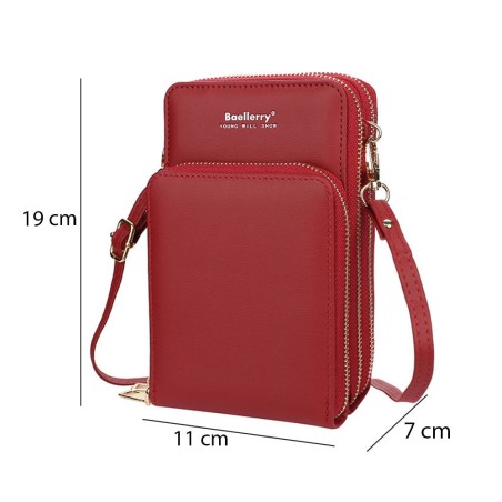 Bolsa Feminina Transversal Com 3 Divisórias Porta Celular - Feira da madrugada SP