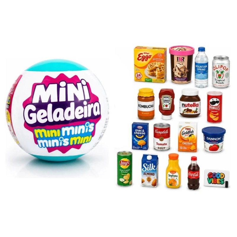 Bola Cápsula Comidinhas Surpresa Mini Geladeira
