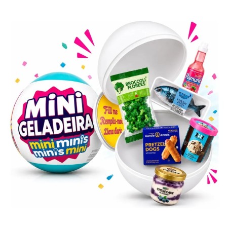 Bola Cápsula Comidinhas Surpresa Mini Geladeira