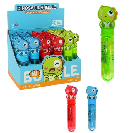 Bolha De Sabão Baby Dinossauro Colorido 14cm Infantil 2