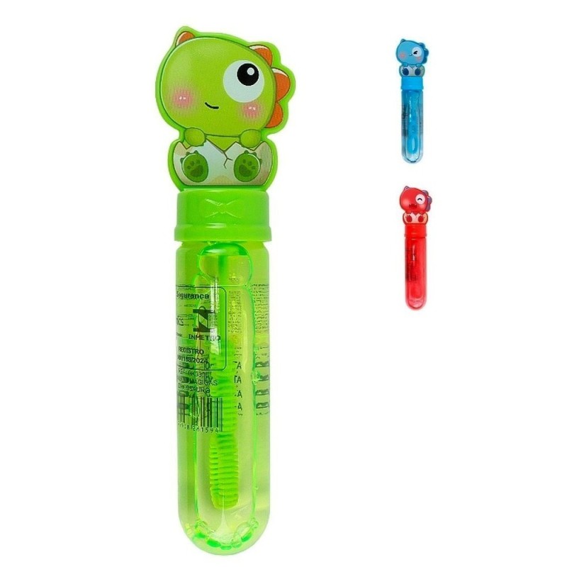 Bolha De Sabão Baby Dinossauro Colorido 14cm Infantil