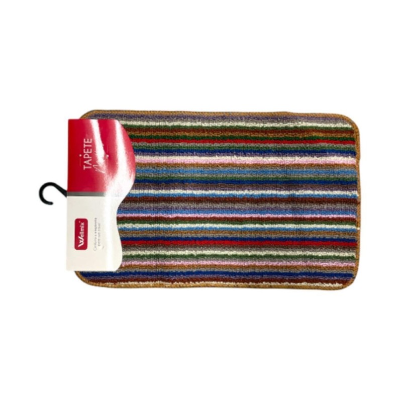 Tapete Antiderrapante Cozinha Listrado Tapetinho Poliester 34x54cm