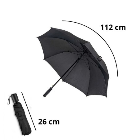 Guarda Chuva Preto Dobrável Sombrinha Reforçado 10 Varetas 2