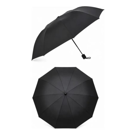 Guarda Chuva Preto Dobrável Sombrinha Reforçado 10 Varetas