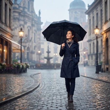 Guarda Chuva Preto Dobrável Sombrinha Reforçado 10 Varetas