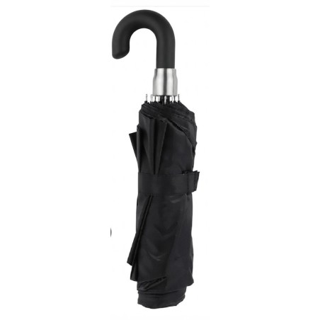 Guarda Chuva Preto Cabo Curvo Dobrável Sombrinha Reforçado 8 Varetas 2