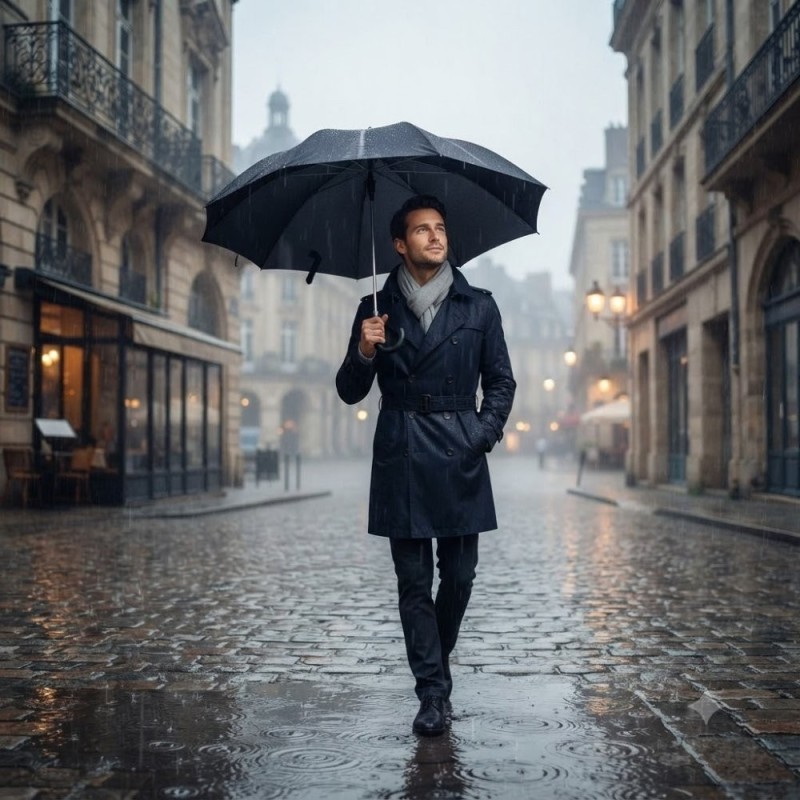 Guarda Chuva Preto Cabo Curvo Dobrável Sombrinha Reforçado 8 Varetas
