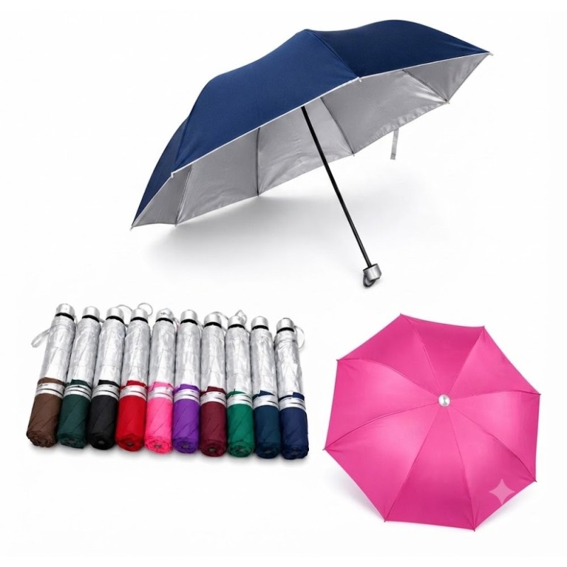 Guarda Chuva 96cm Sombrinha De Bolsa Reforçado Com Capa