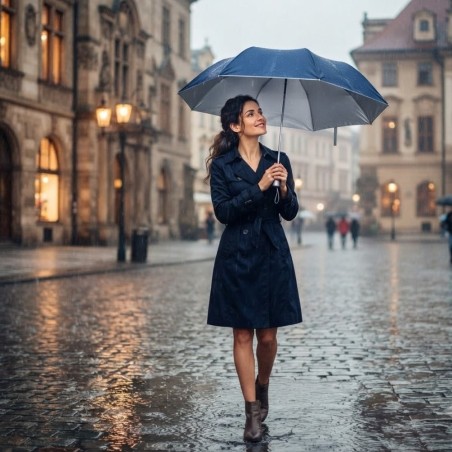Guarda Chuva 96cm Sombrinha De Bolsa Reforçado Com Capa