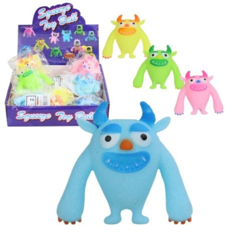 Brinquedo Squishy Monstrinho Antiestresse 9cm de Apertar Com Luz