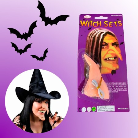Nariz De Bruxa Feiticeira Fantasia Acessório Para O Halloween - Compre Agora!