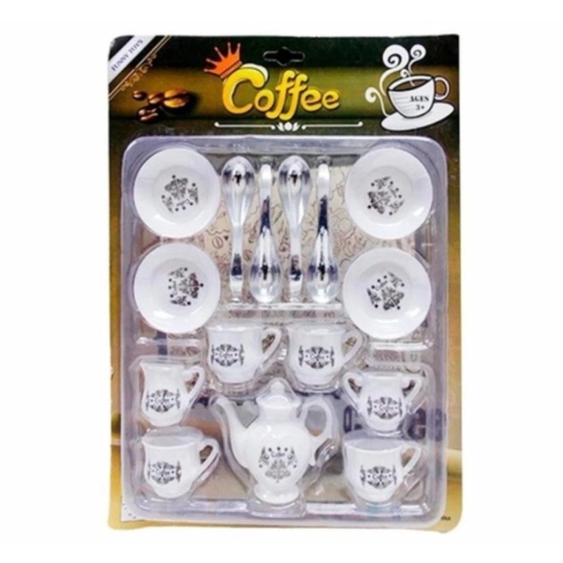 Brinquedo Kit Chazinho Cafezinho Divertido Cozinha Infantil 15 Peças