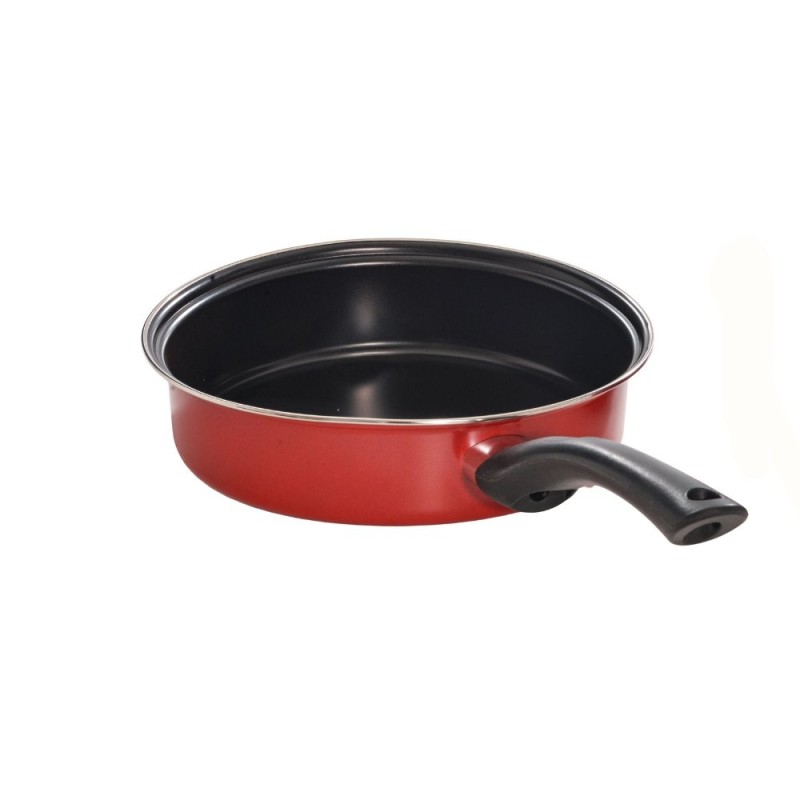 Jogo 4 Panelas Aço Inox Antiaderentes Vermelhas Com Tampa De Vidro