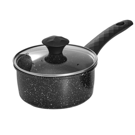 Jogo 4 Panelas Aço Inox Antiaderentes Pretas Com Tampa De Vidro 2