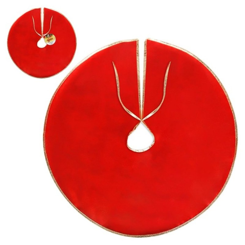 Saia Para Árvore Natal Vermelha Enfeite Decoração Base Natalina 40cm