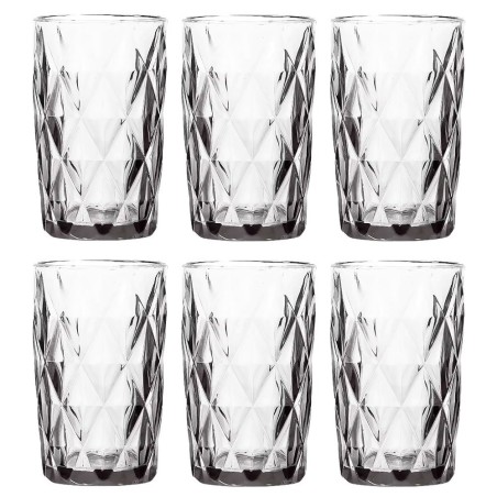 Conjunto 6 Copos De Vidro Diamond Trasparente 360ml