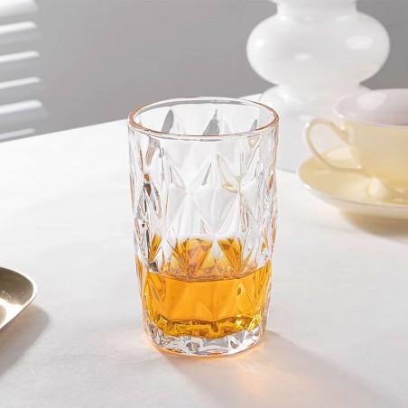 Conjunto 6 Copos De Vidro Diamond Trasparente 360ml