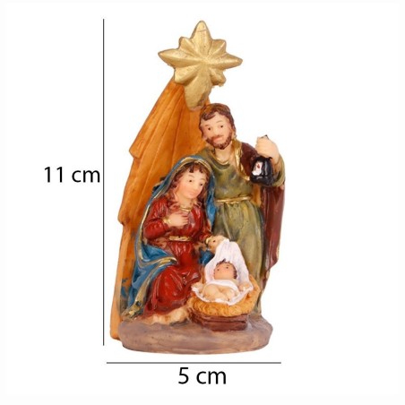 Enfeite Natalino Presépio De Resina Pequeno Decoração Natal