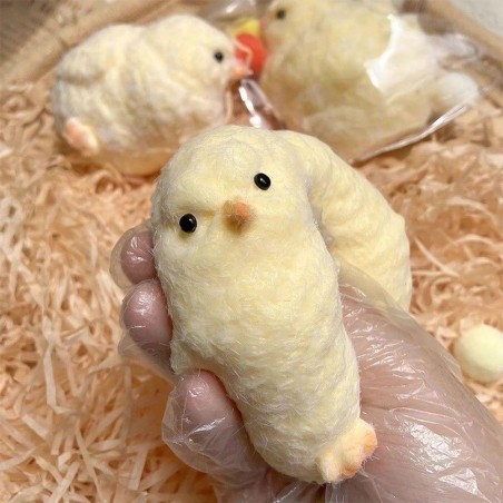 Brinquedo Squishy De Pintinho Fofo Antiestresse Apertar 2