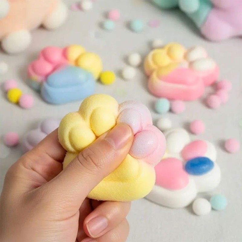 Squishy Patinha De Gato Fofa Brinquedo Sensorial Antiestresse