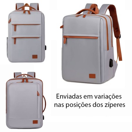 Mochila Para Notebook Com USB Oxford Espaçosa Impermeável 2