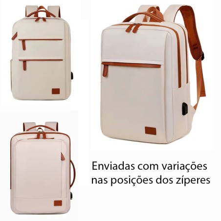 Mochila Para Notebook Com USB Oxford Espaçosa Impermeável 2