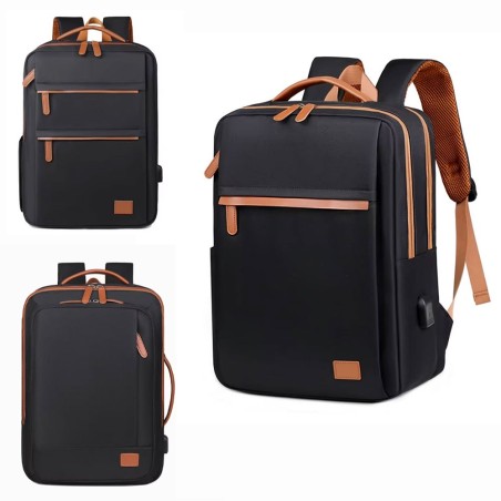 Mochila Para Notebook Com USB Oxford Espaçosa Impermeável 2
