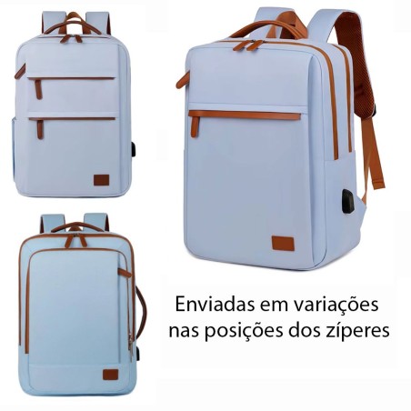 Mochila Para Notebook Com USB Oxford Espaçosa Impermeável 2