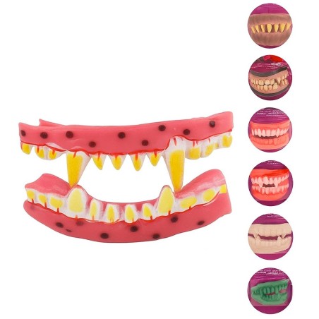 Dentadura De Plástico Halloween 2 Peças Sortidas