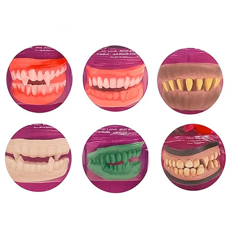 Dentadura De Plástico Halloween 2 Peças Sortidas