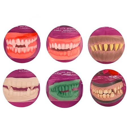 Dentadura De Plástico Halloween 2 Peças Sortidas