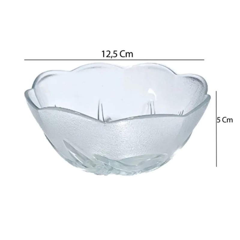 Conjunto De 3 Tigelas Bowl Estampa Tulipa De Vidro Sobremesa