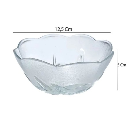 Conjunto De 3 Tigelas Bowl Estampa Tulipa De Vidro Sobremesa