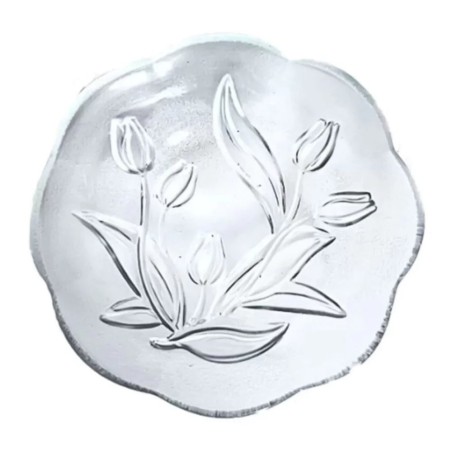 Conjunto De 3 Tigelas Bowl Estampa Tulipa De Vidro Sobremesa