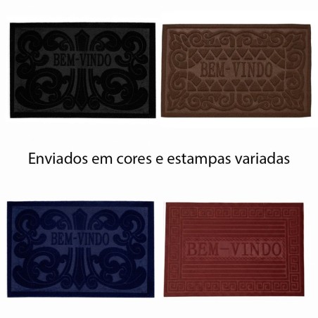 Tapete Capacho Bem Vindo Porta De Entrada 38X58cm PVC Antiderrapante 2