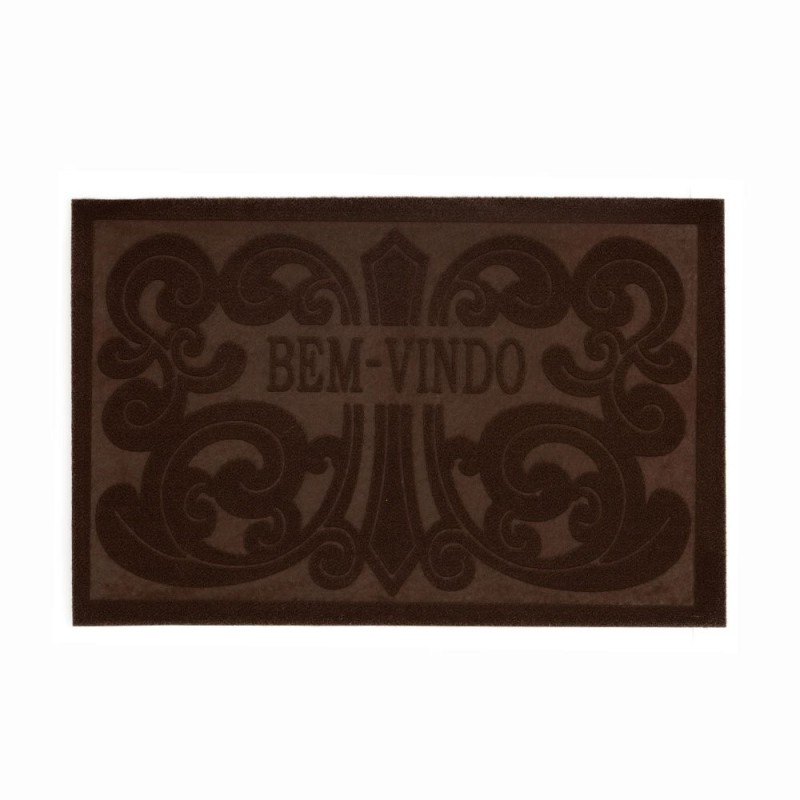 Tapete Capacho Bem Vindo Porta De Entrada 38X58cm PVC Antiderrapante