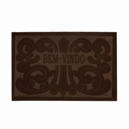 Tapete Capacho Bem Vindo Porta De Entrada 38X58cm PVC Antiderrapante