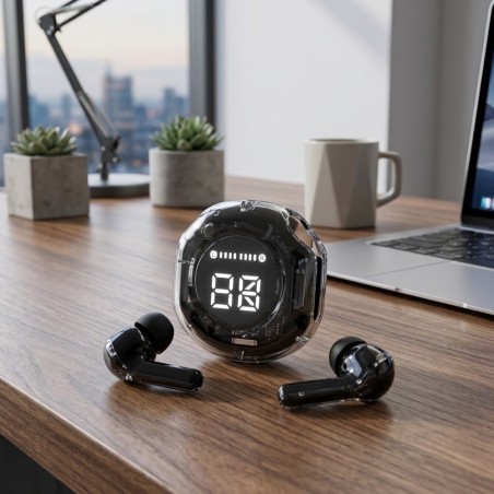 Fone De Ouvido Bluetooth 5.3 Premium Transparente Air 39