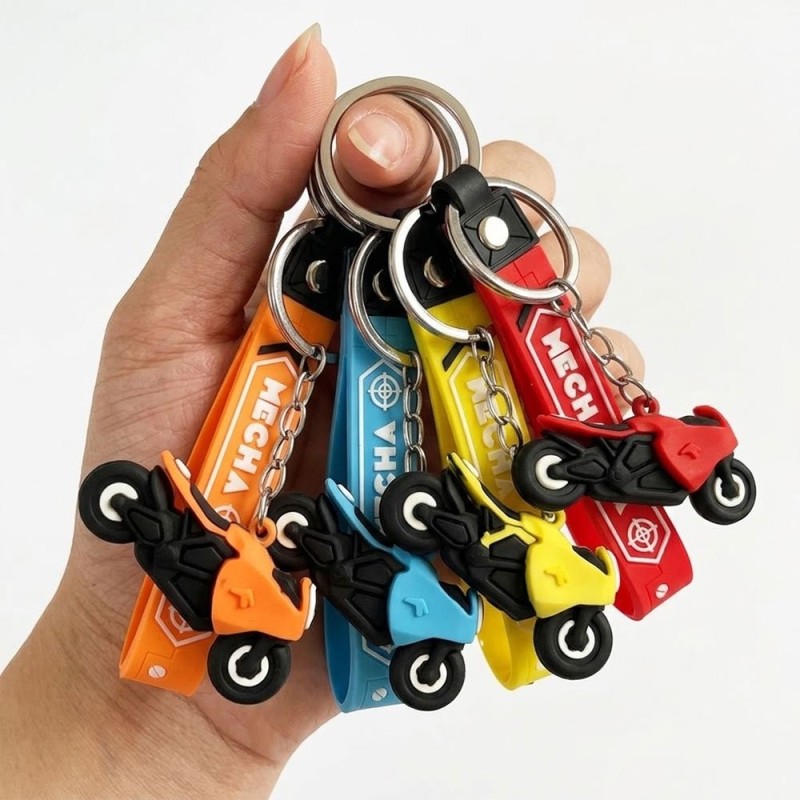 Chaveiro Decorativo Moto 3D Silicone Emborrachado Decorativo