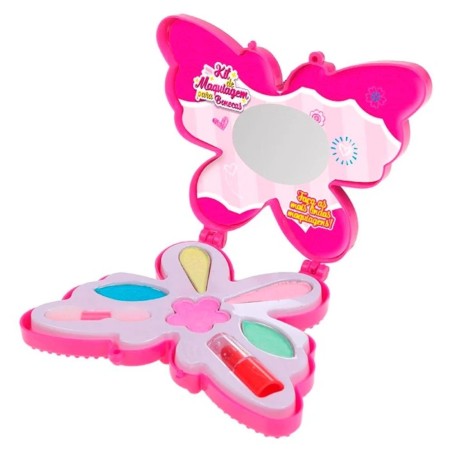 Brinquedo Kit Maquiagem  Para Bonecas Com Espelho Batom E Pincel